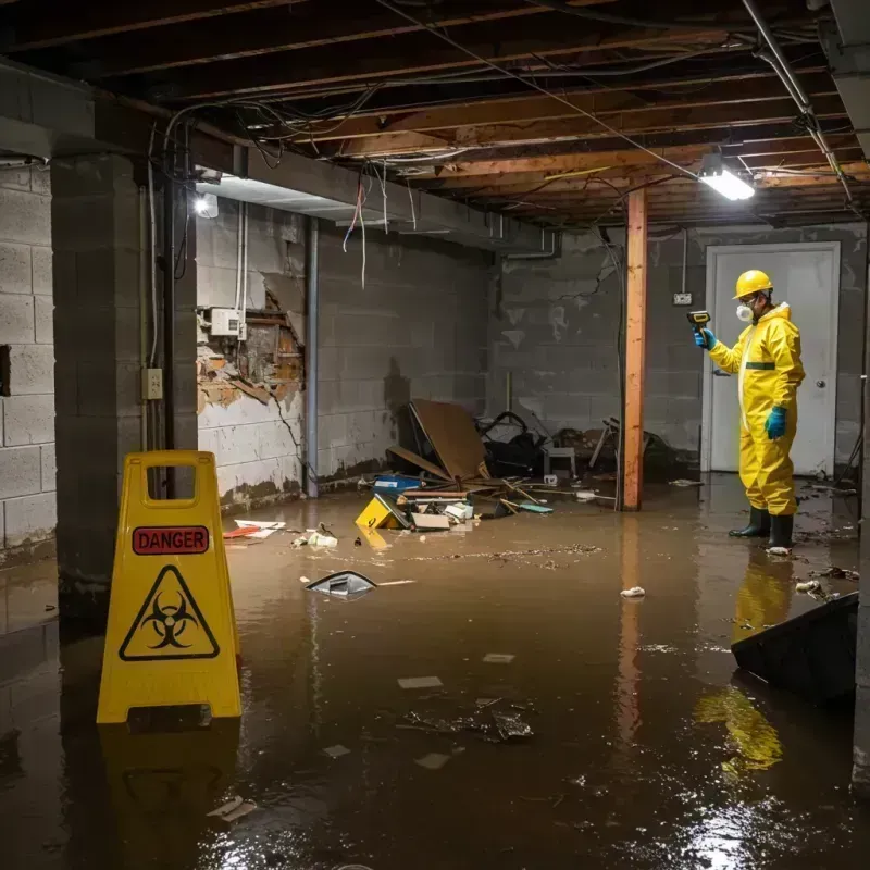 Flooded Basement Electrical Hazard in La Grange, TX Property